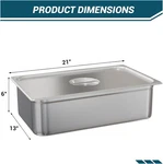 6-PACK Commercial Stainless Steel Chafing Dish Pan 21X13 Full Size Buffet Tray. Fixed Price $94.29.
