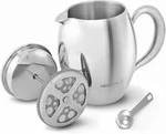 Cafetiere French Press Coffee Maker By Veohome - Grey Stainless Steel. Fixed Price $53.98.