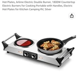 Portable Double Electric Cast Iron Cooktop Brand Duxtop New In Open Box. Fixed Price $50.00.