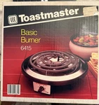 Vintage Toastmaster Basic Countertop Electric Burner (#6415) Sove. Fixed Price $13.50.