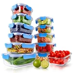 Nutrichef 24-PIECE Superior Glass Food Storage Containers Set, Stackable Design. Fixed Price $45.99.