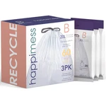 Happimess Unscented 3-PACKS Of 20 Liners 5.3-GALLON Trash Bag 60 -count. Fixed Price $20.95.