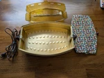 Salton Hotray Vtg Electric Bun Warmer Basket WB-6 Retro Colorful Paisley Cover. Fixed Price $35.00.