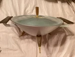Vtg Mirro Medallion Aluminum Covered Serving Dish Atomic Mcm Mid-century Modern. Fixed Price $124.50.