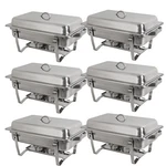 6 Pack Catering Stainless Steel Chafer Chafing Dish Sets 8 Qt Full Size Buffet. Fixed Price $103.59.
