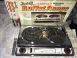 Broil King Table Top Hurry Hot Dual Electric Buffet Range Model BR7IND Usa Works. Fixed Price $77.77.