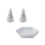 Marble Ring Holder Dish - Ceramic Cone Tower Display Stand For Jewelry/we.... Fixed Price $30.68.