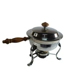 Vintage Kromex Heritage House Chafing Dish Mcm 1/2 Quart Silver Metal Wood. Fixed Price $25.00.