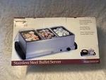 Elite Gourmet EWM-109 Stainless Steel Buffet Server Nib. Fixed Price $14.49.