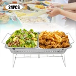 24 Pcs Chafing Wire Rack Buffet Stand Full Size Food Warmer Dish. Fixed Price $115.78.