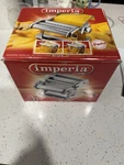 Imperia Manual Pasta Maker Roller Cutter W/ Clamp, Attachments, Silver Mpn 150. Fixed Price $15.00.
