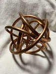 Geometric Metal Star, Starburst Sphere, Sculpture Figurine, Art, Copper Ball. Fixed Price $26.00.