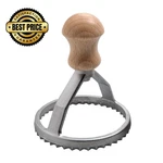 Eppicotispai Aluminum Round Ravioli Stamp With Beechwood 3-INCH, Silver. Fixed Price $18.98.