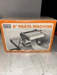 Italian Pasta Machine Marcato 6 Cooks Tool Used Still Box Complete With Book. Fixed Price $24.99.