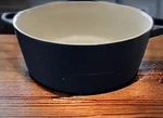French Chasseur Large Matte Black And Ivory Ceramic Casserole Dish See Descript. Fixed Price $55.00.