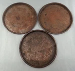 Vintage Old Patina Bake-king Of Bakeware Round Baking Trays Set 3 Pie Pans. Fixed Price $29.99.