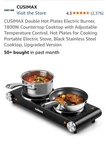 Kitchen Appliance, Cusimax Double Hot Plate CMHP-B201. Fixed Price $43.89.