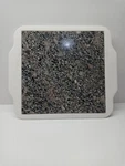 Hot Warming 7.75 Stone Plate With Cool Handles 10 X 9 Inches Microwaveable. Fixed Price $9.99.