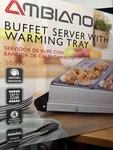 Ambiano Buffet Server With Warming 300W 4 Trays Transparent Lids. Fixed Price $50.00.