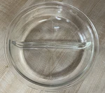 Pyrex 595 Clear Glass Divided Dish Serving Plate Vintage Chafing 9.75 Usa. Fixed Price $24.97.
