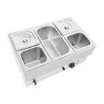5-PAN Commercial Restaurant Buffet Steam Table 6.4L Stainless Steel Food Warmer. Fixed Price $145.35.