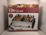 Elite Gourmet Stainless Steel Buffet Server Warming Tray 5 Qt Open Box Unused. Fixed Price $44.95.