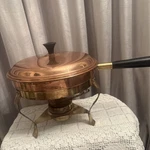 Douro Hand Crafted Copperware Chafing Dish Cooking Pan Wormer Vintage Portugal. Fixed Price $32.00.