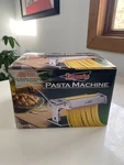 Emporio Pasta Machine Manual Crank Stainless Steel Fettuccine Noodle Roller. Fixed Price $25.00.