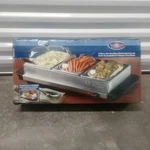 Nostalgia Electrics Buffet Food Warmer Station Server Stainless Steel BCD332. Fixed Price $37.95.