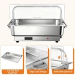 9QT Roll Top Chafing Dish Buffet Set Stainless Steel Chafer Food Warmer 400W. Fixed Price $82.99.