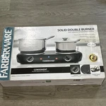 Farberware HP202-D11 1500W Double Burner Electric Cooktop Black. Fixed Price $22.40.