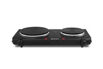 Elite Gourmet EDB-302BF Countertop Double Cast Iron Burner, 1500 Watts Electr.... Fixed Price $45.99.