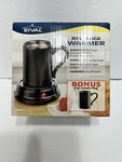 Rival Electric Beverage Warmer With Bonus Ceramic 8OZ Black Mug Cup New Open Box. Fixed Price $12.92.