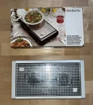 Vtg Msm Brabantia Food Warmer Original Box Holland White 2 Tea Light 13" 7". Fixed Price $20.00.