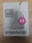 Simplehuman Code Custom Fit Liners Tall Kitchen Trash Bag 45L X60 Free Shipg. Fixed Price $24.98.