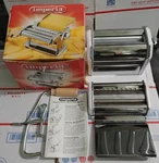 Imperia SP150 Manual Pasta Machine/maker Stainless White Made Italy + Stamper. Fixed Price $38.99.