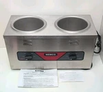 Nemco 6120A 4QT Counter Top Twin Warmer Bargain. Fixed Price $139.00.