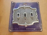 Premiere Collection Ajax Scovill Triple Switch Plate Cover Pewter Nos New #4102. Fixed Price $10.00.