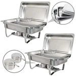 Stainless Steel Chafing Dishes 8QUART Buffet Warming Tray Chafer Catering 2X. Fixed Price $48.58.