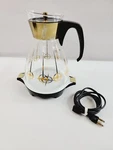Pyrex Electric Server Warmer Hot Plate & Compass Glass Coffee Carafe 10 Cup Vtg. Fixed Price $90.22.