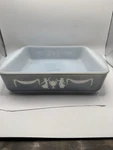 Vintage Glasbake Casserole Baking Dish J-247 Cameo Blue. Fixed Price $13.99.