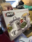 Parini 3-IN-1 Pasta Multicooker 4.75 Qt Stainless Steel Pot Steamer New Sealed. Fixed Price $20.00.