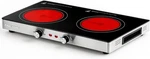 Ovente Infrared Ceramic Double Burner, 1800W Electric Countertop Hot Plate. Fixed Price $78.00.