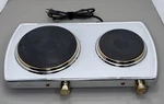 Double Burner Command Performance Gold Electric Table Top MK-307F Tested Works. Fixed Price $39.00.