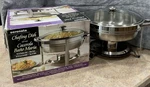 Serenata Chafing Dish Bano' Maria Table Top & Buffet Glass Covered Stainless. Fixed Price $32.90.