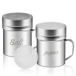 2 Pack 10OZ Stainless Steel Salt And Pepper Shakers Set For Kitchen Cooking. Fixed Price $14.79.