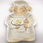 Cooks Club Ceramic Pig Chef Serving Platter Country Plate Decor. Fixed Price $24.95.
