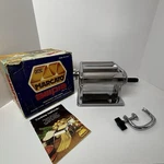 Vintage Marcato Ampia 150 Pasta Maker Machine Made Italy W/ Box & Manual Omc. Fixed Price $45.00.