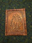 Vintage Antique Copper Relief,hammered,man&woman,framed,old,rare,original,solid.. Fixed Price $63.00.