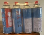 Lot Of 4 Vtg Iwatani BU-6 Butane Fuel For Cassette Feu Stove & Torch Refills Nos. Fixed Price $54.95.